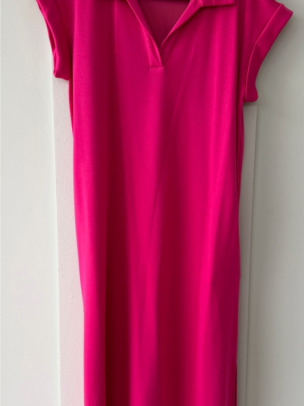 JODIFL Bright Fuchsia Polo Midi Dress